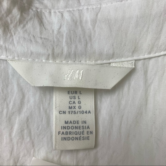 H&m Sleeveless White  Collared Blouse - Picture 3 of 9